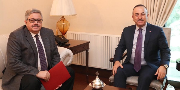 Réunions du ministre des Affaires étrangères Mevlüt Çavuşoğlu avec les ambassadeurs de la Fédération de Russie et du Liban, 29 janvier 2020